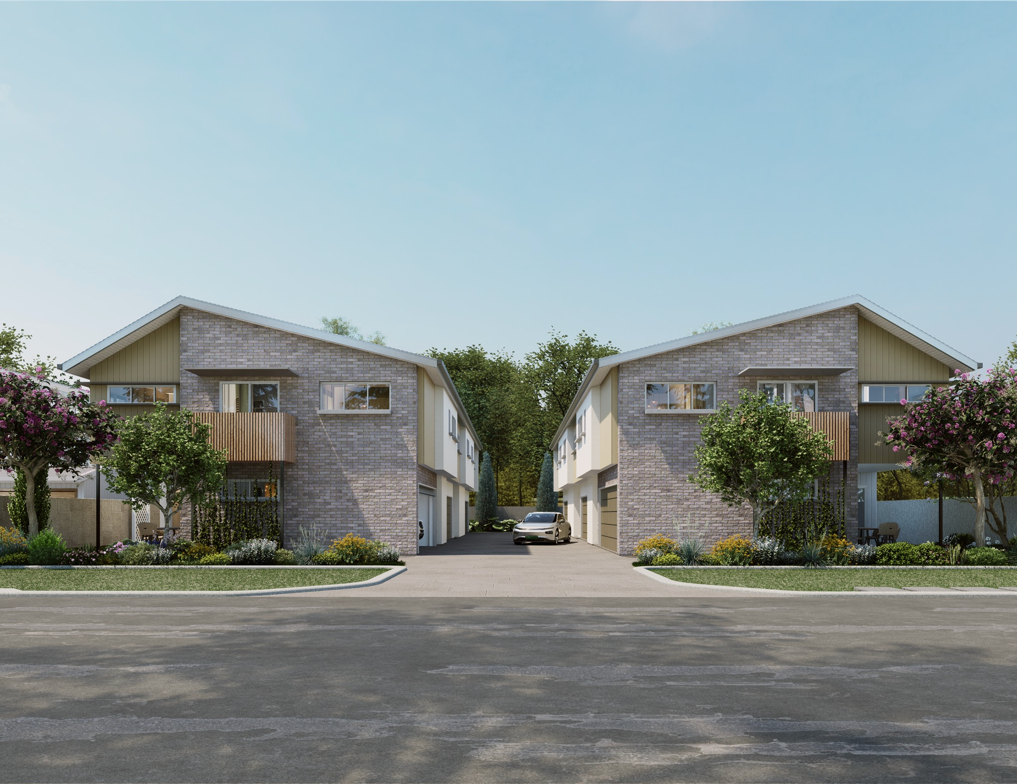 Render of a townhouse development financed by Trilogy Funds